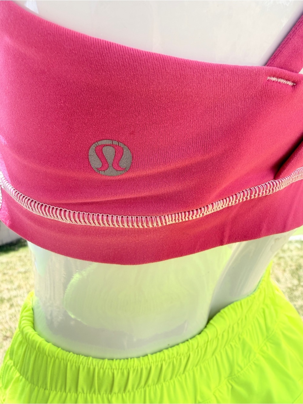 lululemon athletica Hot Pink and Light Pink Sports Bra - Picture 3 of 4